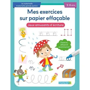 Chantecler Mes Exercices Sur Papier Effaçable Gs - Jeux Amusants D'écriture pas cher