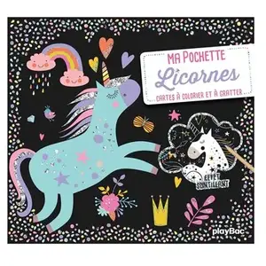 Play Bac Eds Licornes: Avec 5 cartes à gratter scintillantes, 5 coloriages, et 1 pique en bois pour gratter pas cher