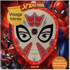 Ma Pochette Visage Héros Spider-Man - Stickers Déguisement Et Coloriag... pas cher