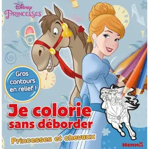 ISBN Je colorie sans déborder - Princesses et chevaux pas cher