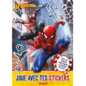 Hemma Joue avec tes stickers Spider-Man: Colle tes stickers pour trouver la solution des jeux ! pas cher