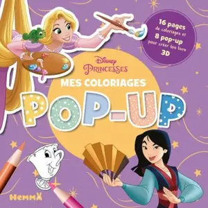 Hemma Mes coloriages pop-up Disney Princesses pas cher