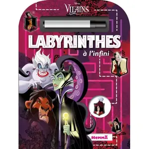 Hemma Labyrinthes À L'infini Disney Vilains - Avec Un Feutre Effaçable pas cher