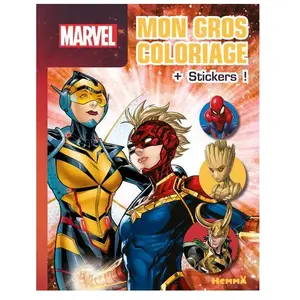 Hemma Mon gros coloriage Marvel: Avec des stickers pas cher