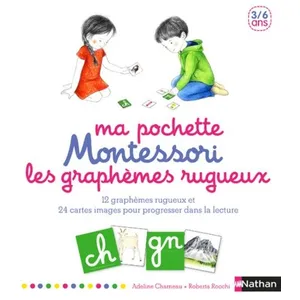 Nathan Ma Pochette Montessori : Les Graphèmes Rugueux - 12 Graphèmes Rugueux Et 24 Cartes Images Pour Progresser Dans La Lecture pas cher