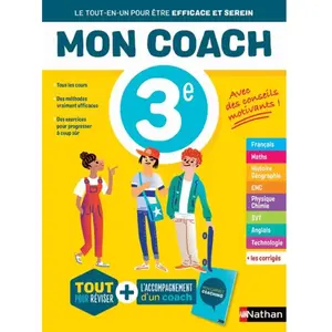 ISBN Mon Coach - Nathan - Mon coach de la 3e - Livre de révisions avec accompagnement personnalisé pas cher