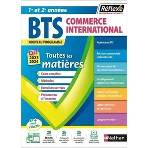 Nathan Toutes les matières BTS CI Commerce international, 1re/2e année pas cher