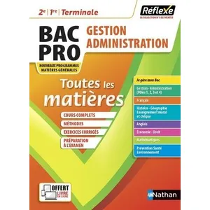 Comparateur de prix : Nathan Toutes Les Matières Gestion-Administration Bac Pro Tle