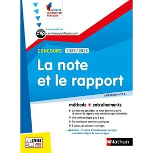Nathan La Note Et Le Rapport - Concours Catégorie A Et B pas cher