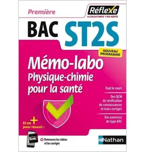 Nathan Mémo-Labo Physique-Chimie Pour La Santé 1re St2s pas cher