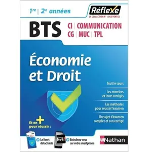 Nathan Economie Et Droit Bts 1re/2e Années pas cher