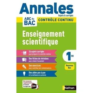 Nathan Enseignement Scientifique 1re - Sujets & Corrigés pas cher