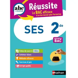 Comparateur de prix : Livre scolaire - Nathan - SES 2de - ABC Réussite - Cours, Méthodes, Exercices