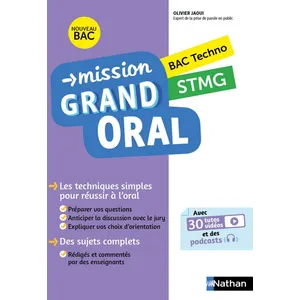 Comparateur de prix : Mission Grand oral STMG - Nathan - Terminale - Bac 2023 - Epreuve finale Tle Grand oral