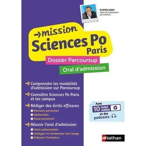 Nathan Mission Sciences Po Paris - Dossier Parcoursup, Oral D'admission pas cher