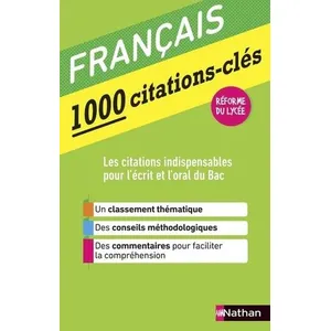 Nathan Français, 1000 citations-clés pas cher