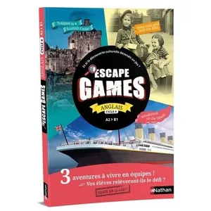 Nathan Anglais Cycle 4 A2>B1 Escape Games: (A2 / A2+ / B1) pas cher