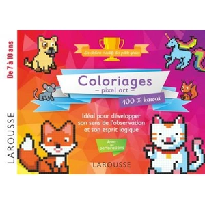 ISBN 20 coloriages en pixel pour esprits logiques 100% Kawai pas cher