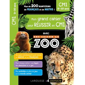 Comparateur de prix : Larousse Mon grand cahier pour réussir en CM1 avec une saison au zoo