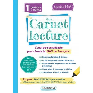 Comparateur de prix : Larousse Mon carnet de lecture Français 1re générale et techno