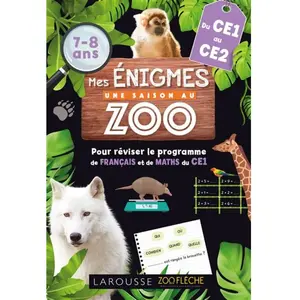 Comparateur de prix : Larousse Mes énigmes Une saison au zoo du CE1 au CE2