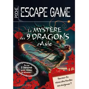 Comparateur de prix : Larousse Escape game de poche junior : Le mystère des 9 dragons d'Asie