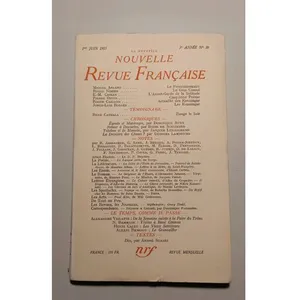 La Nouvelle Revue Française N° 30, Juin 1955 pas cher