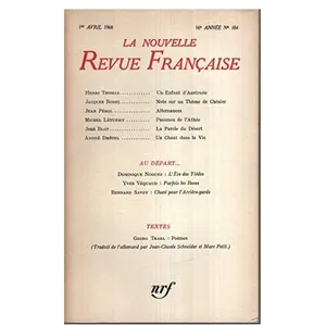 La Nouvelle Revue Française N° 184, Avril 1968 pas cher