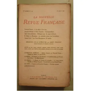 La Nouvelle Revue Française (1908-1943) N° 143 Août 1925 pas cher