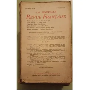 La Nouvelle Revue Française (1908-1943) N° 149 Février 1926 pas cher