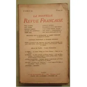 La Nouvelle Revue Française (1908-1943) N° 140 Mai 1925 pas cher