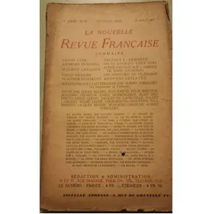 La Nouvelle Revue Française (1908-1943) N° 95 Août 1921 pas cher