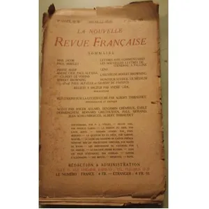 La Nouvelle Revue Française (1908-1943) N° 91 Avril 1921 pas cher