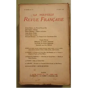 La Nouvelle Revue Française (1908-1943) N° 179 Août 1928 pas cher