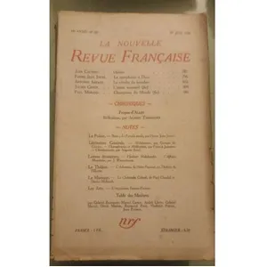 La Nouvelle Revue Française (1908-1943) N° 201 Juin 1930 pas cher
