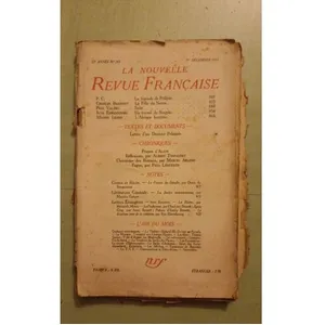 La Nouvelle Revue Française (1908-1943) N° 243 Décembre 1933 pas cher