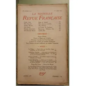 La Nouvelle Revue Française (1908-1943) N° 227 Août 1932 pas cher