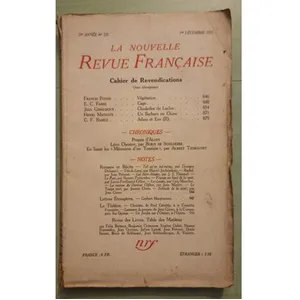 La Nouvelle Revue Française (1908-1943) N° 231 Décembre 1932 pas cher