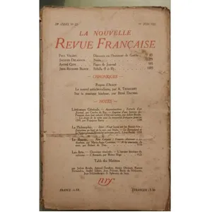 La Nouvelle Revue Française (1908-1943) N° 225 Juin 1932 pas cher