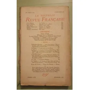 La Nouvelle Revue Française (1908-1943) N° 219 Décembre 1931 pas cher