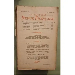 La Nouvelle Revue Française (1908-1943) N° 221 Février 1932 pas cher