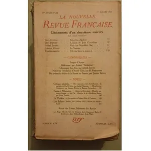 La Nouvelle Revue Française (1908-1943) N° 238 Juillet 1933 pas cher