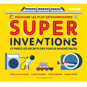 ISBN Gallimard jeunesse Super Inventions: Avec 62 pièces à assembler, 2 bandes magnétiques, 2 disques aimantés pas cher