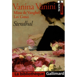 ISBN Gallimard Vanina Vanini, Mina Vanghel, Les Cenci pas cher