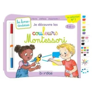 ISBN Bordas Les livres-ardoises - Les couleurs Montessori - Maternelle PS-MS-GS (3-6 ans) pas cher