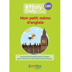 Bordas Mon Petit Mémo D'anglais Cm1 Holy Owly For School pas cher