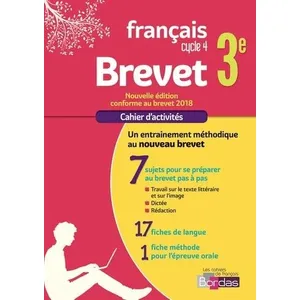 Bordas Français Cahier Brevet 3e - Cahier D'exercices pas cher