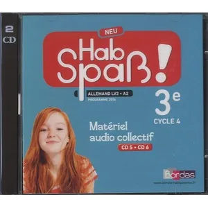 Bordas Allemand 3e Lv2 A1 Hab Spass! Neu - Matériel Audio Collectif (2 Cd Audio) pas cher