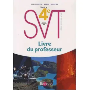 Bordas Svt 4e Cycle 4 - Livre Du Professeur pas cher