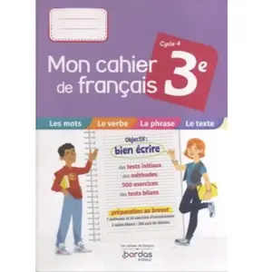 Comparateur de prix : Bordas Mon cahier de français 3e - Cahier de l'élève